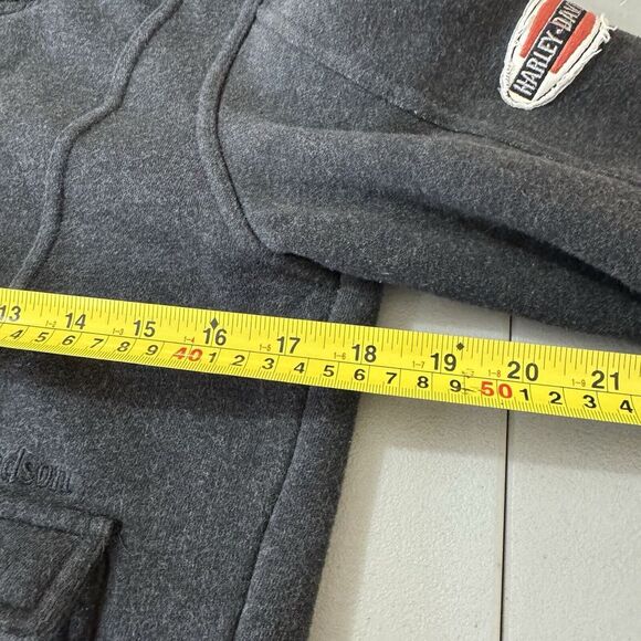Harley Davidson Charcoal Gray Full Zip Knit Cowl Neck Sweater Jacket‎ Women's M - Picture 10 of 11
